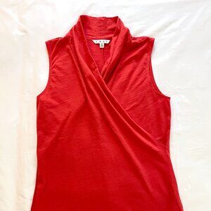 Cabi Sleeveless Faux Wrap Top